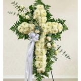 Peace & Love Standing Cross – White