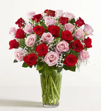 Ultimate Elegance Long Stem Pink & Red Roses