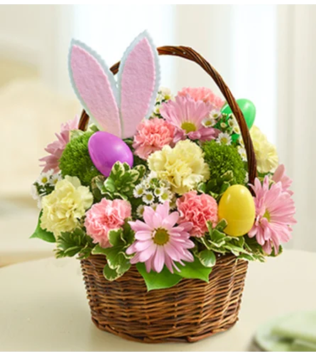 Easter Egg Basket with Bunny Ears