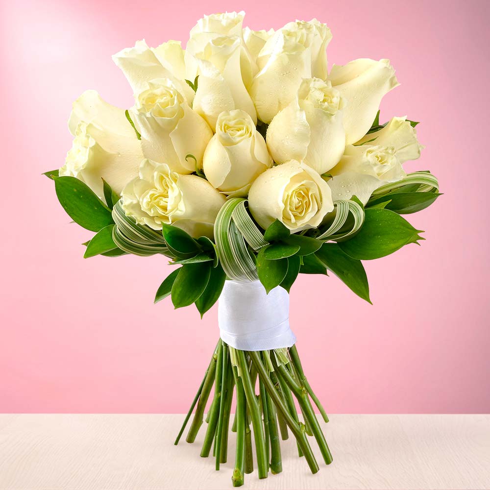 Bouquet de Novia con Rosas Cremas