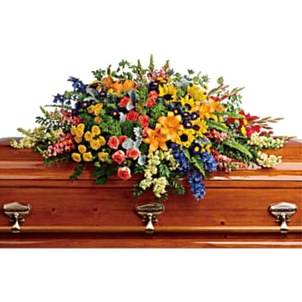 Colorful Reflections Casket Spray