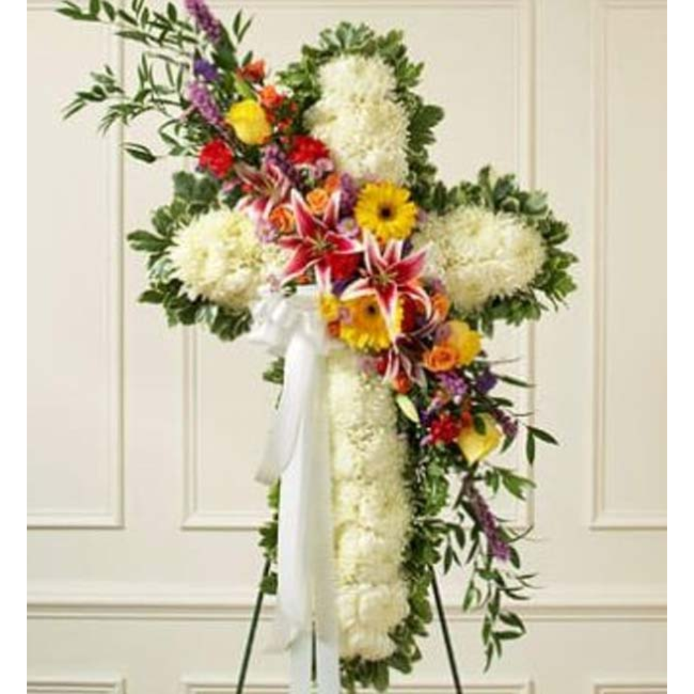 Peace & Love Standing Cross – Bright