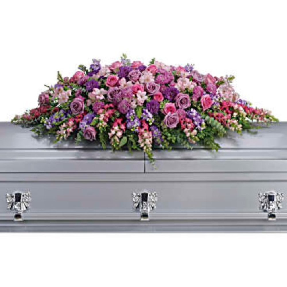 Teleflora’s Lavender Tribute Casket Spray